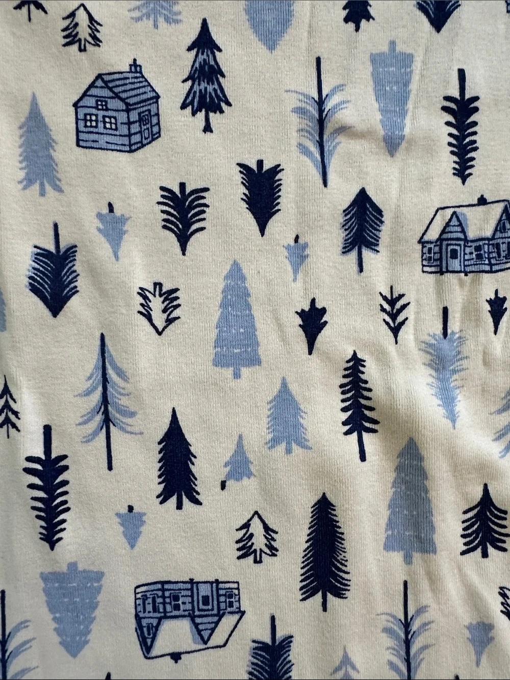 Duluth Trading Co Cream and Blue Winter Woodland Print Women’s Pajama Set - Picture 8 of 9